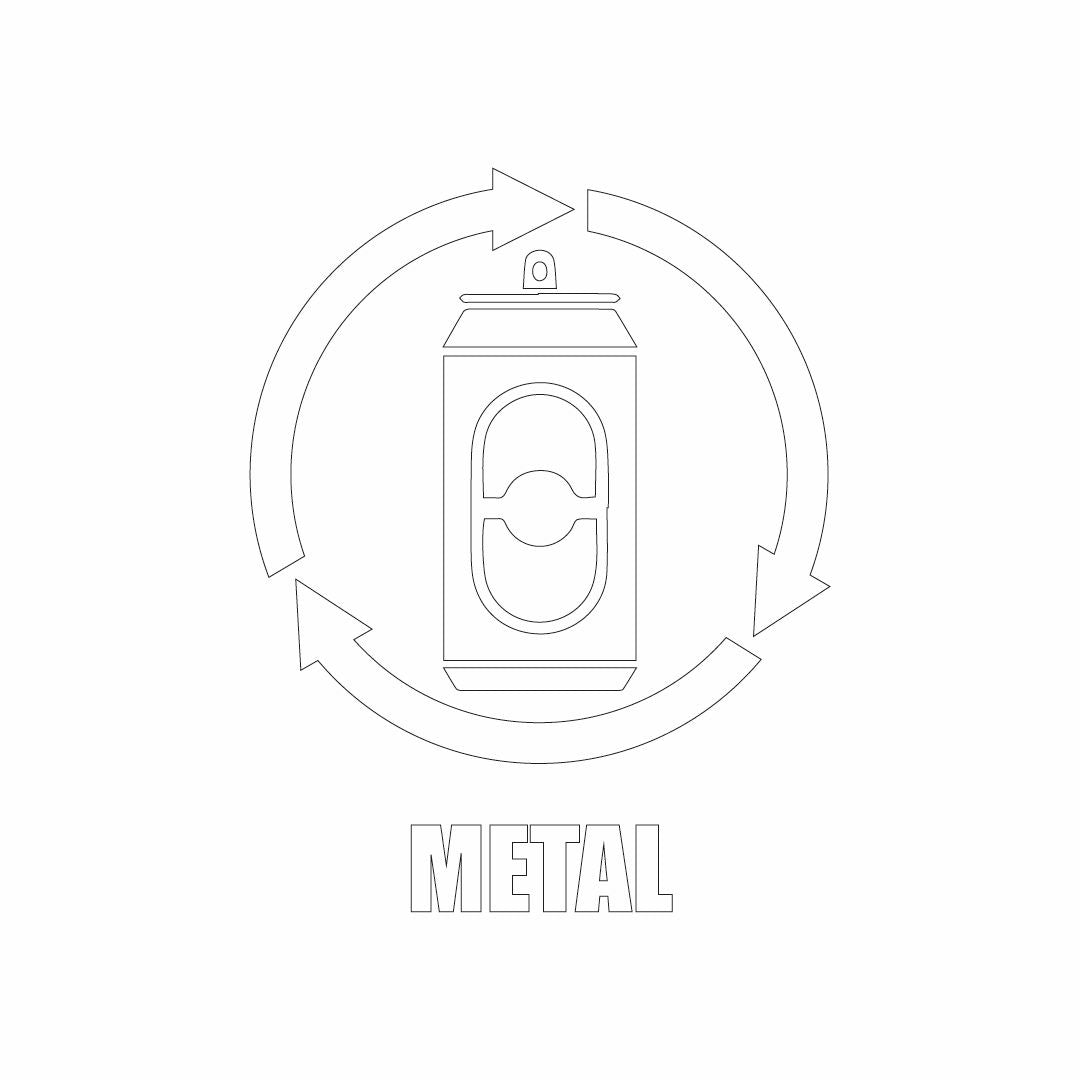 Vinil para bote de basura para metal