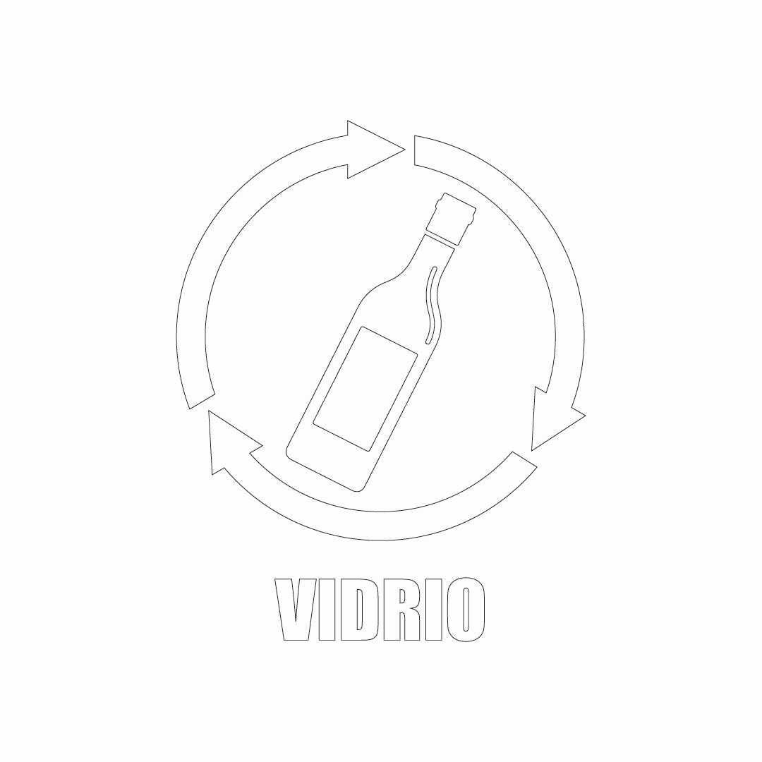 Vinil para bote de basura para vidrio