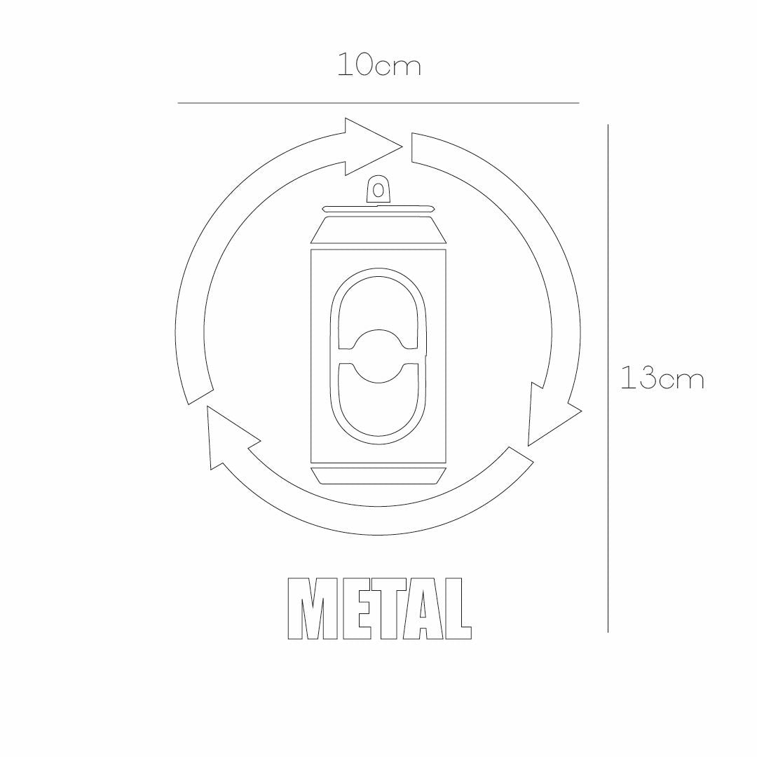 Vinil para bote de basura para metal
