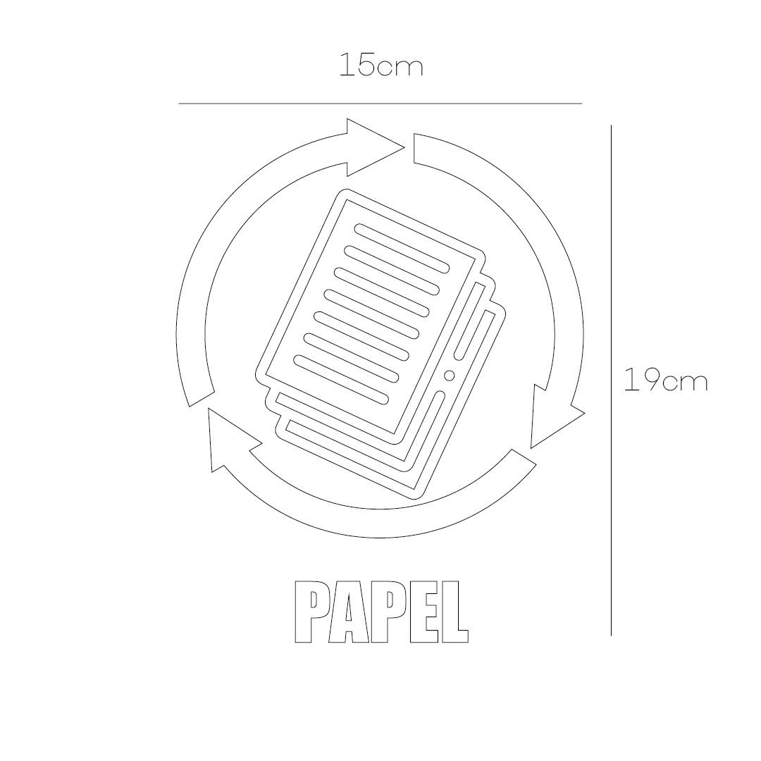 Vinil para bote de basura para papel