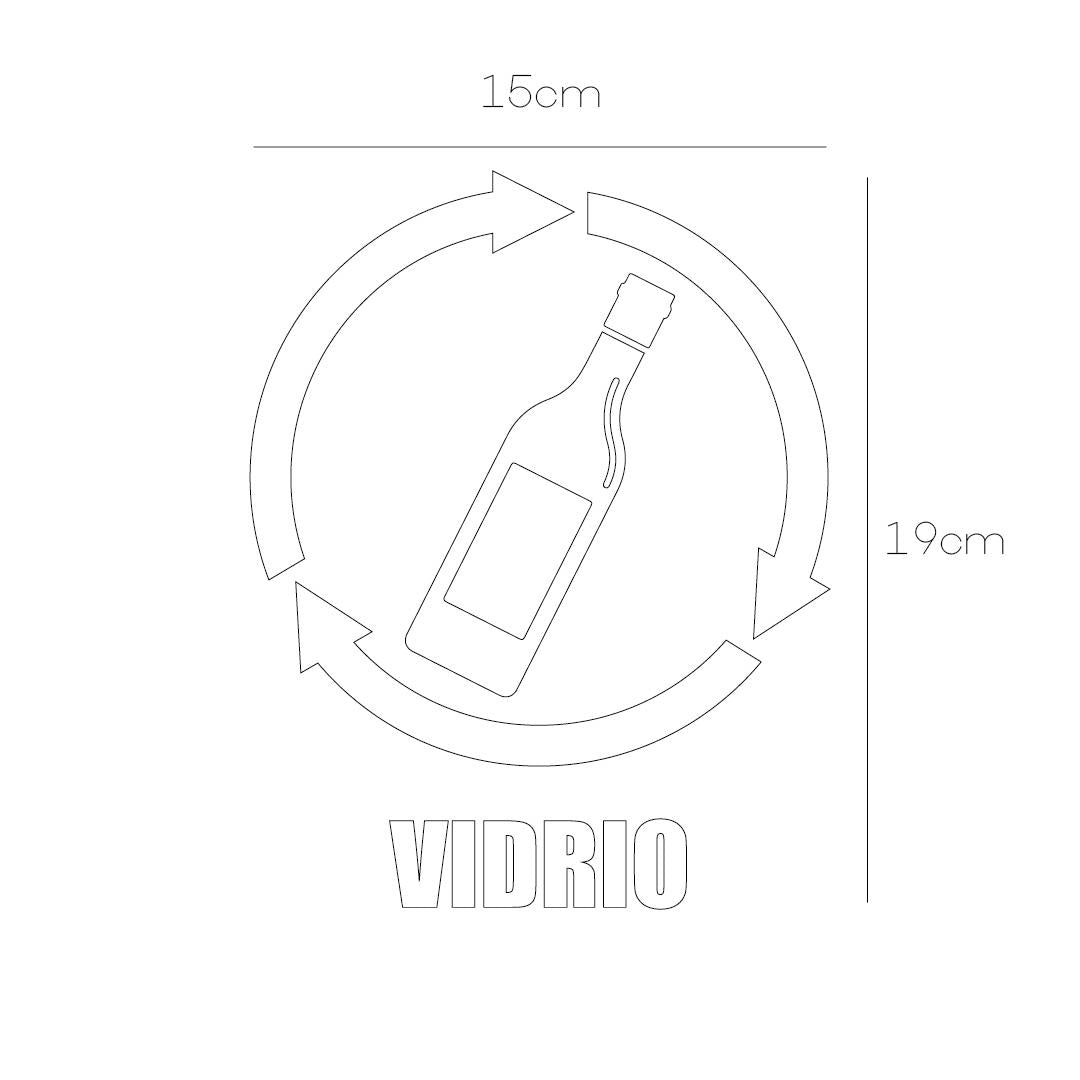 Vinil para bote de basura para vidrio