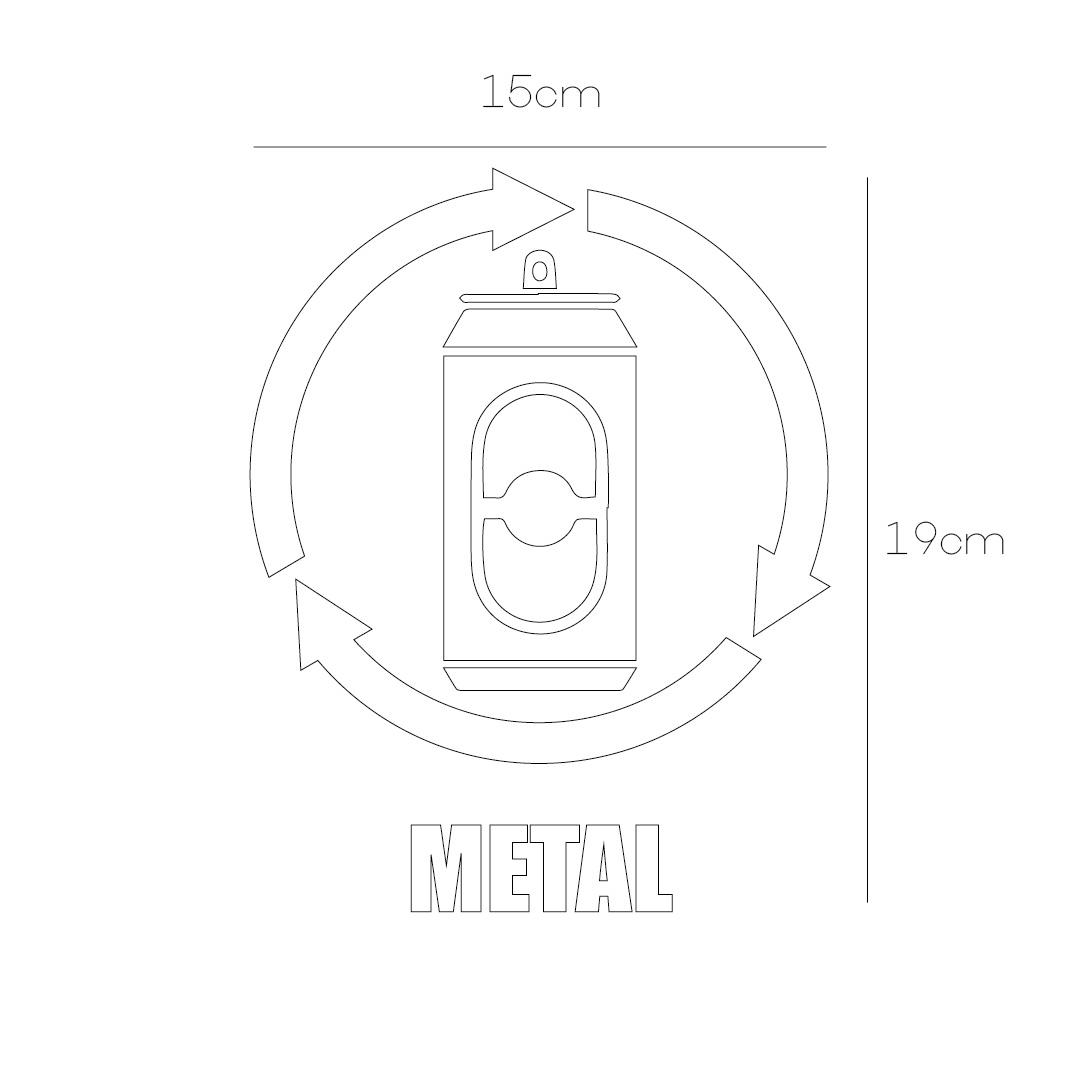 Vinil para bote de basura para metal