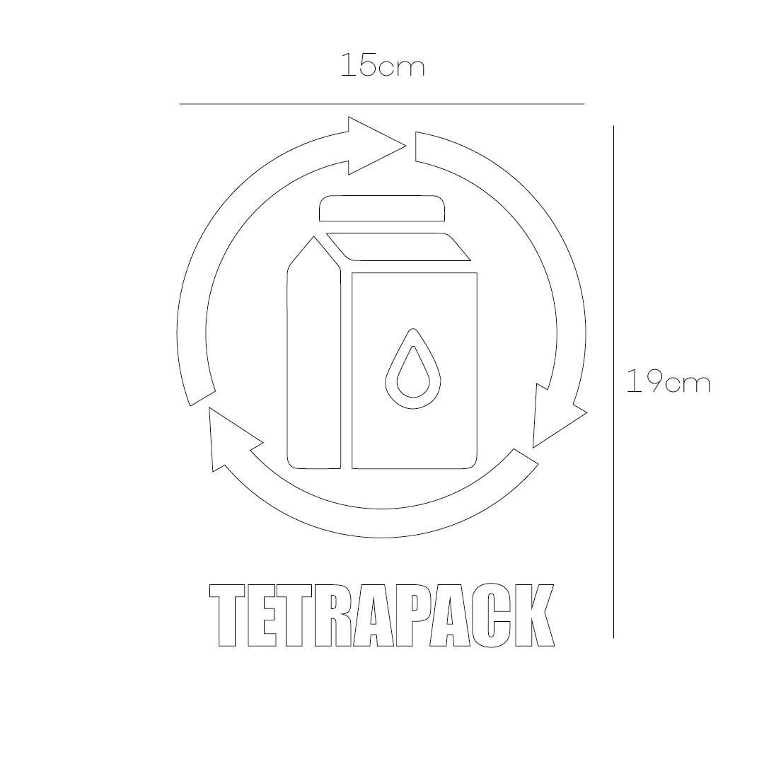 Vinil para bote de basura para tetrapack
