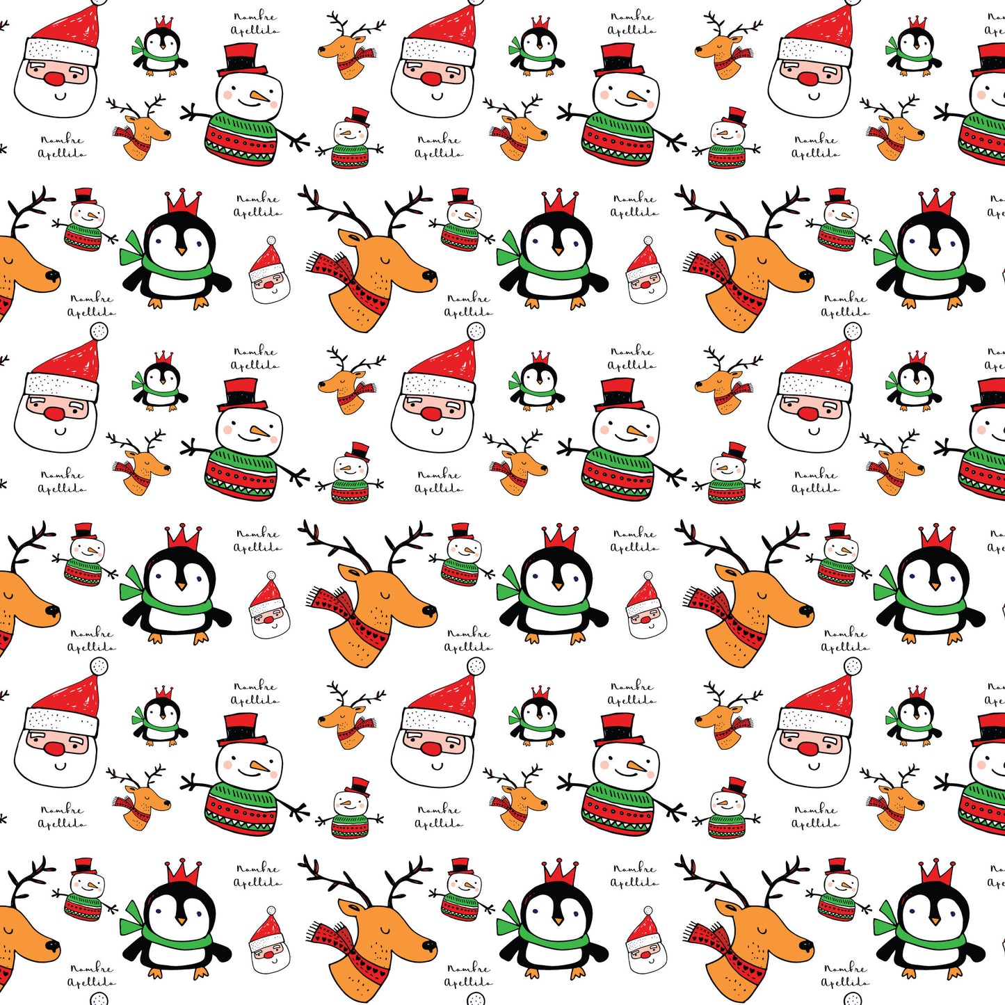 Pingüinos y reno navidad 129