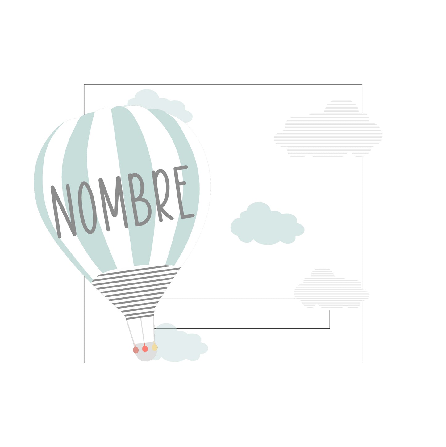 Globo aerostático (caja para sobres)