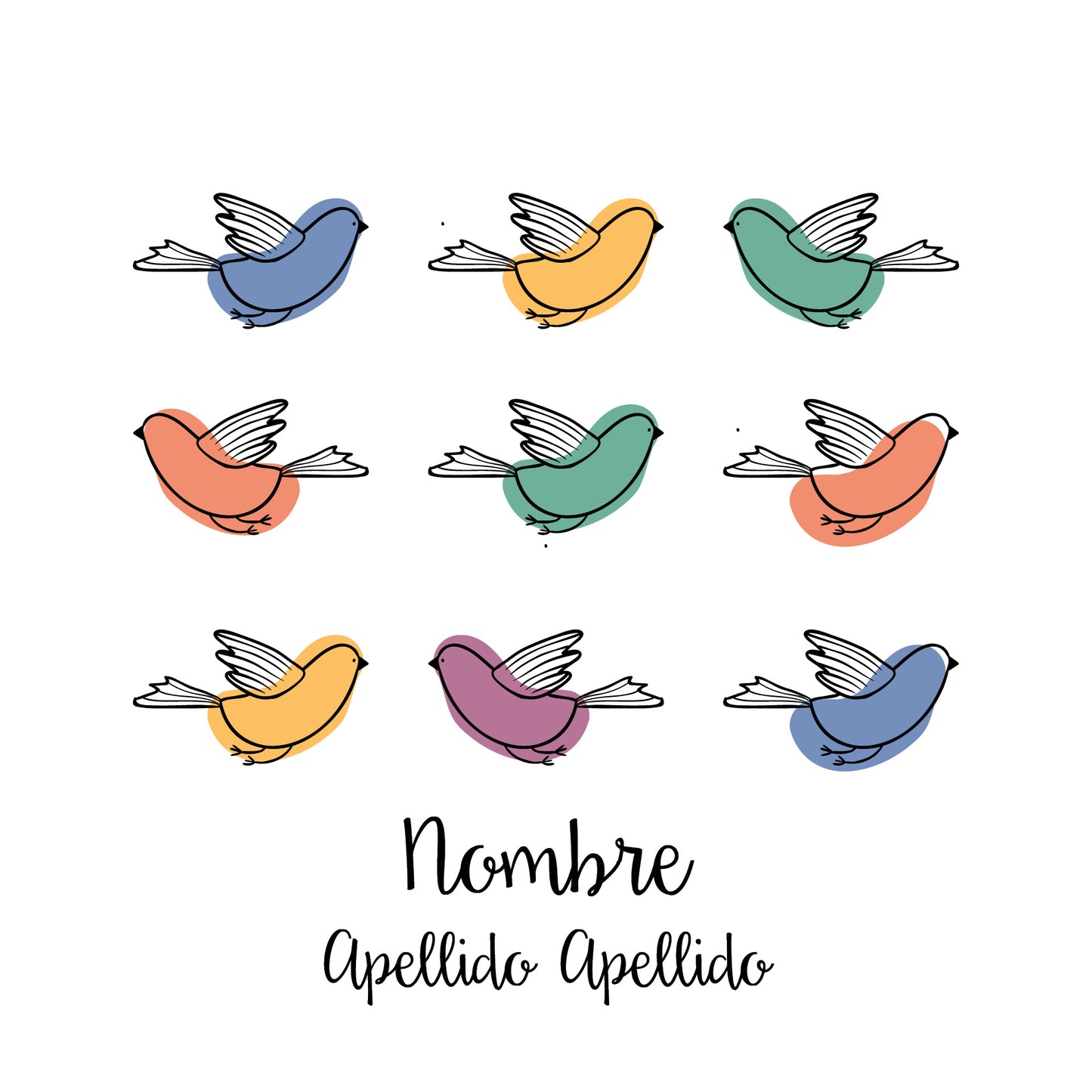 Aves de colores