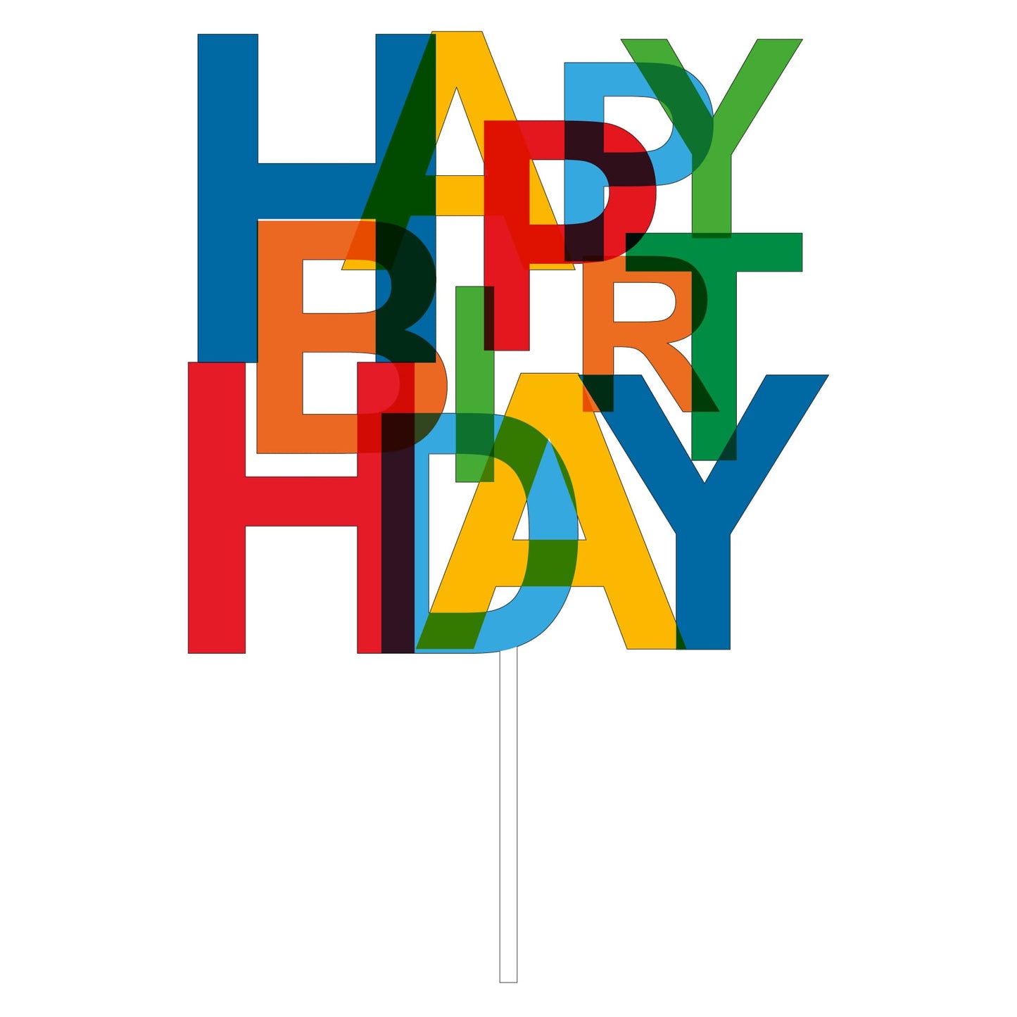 Cake Topper Happy Birthday