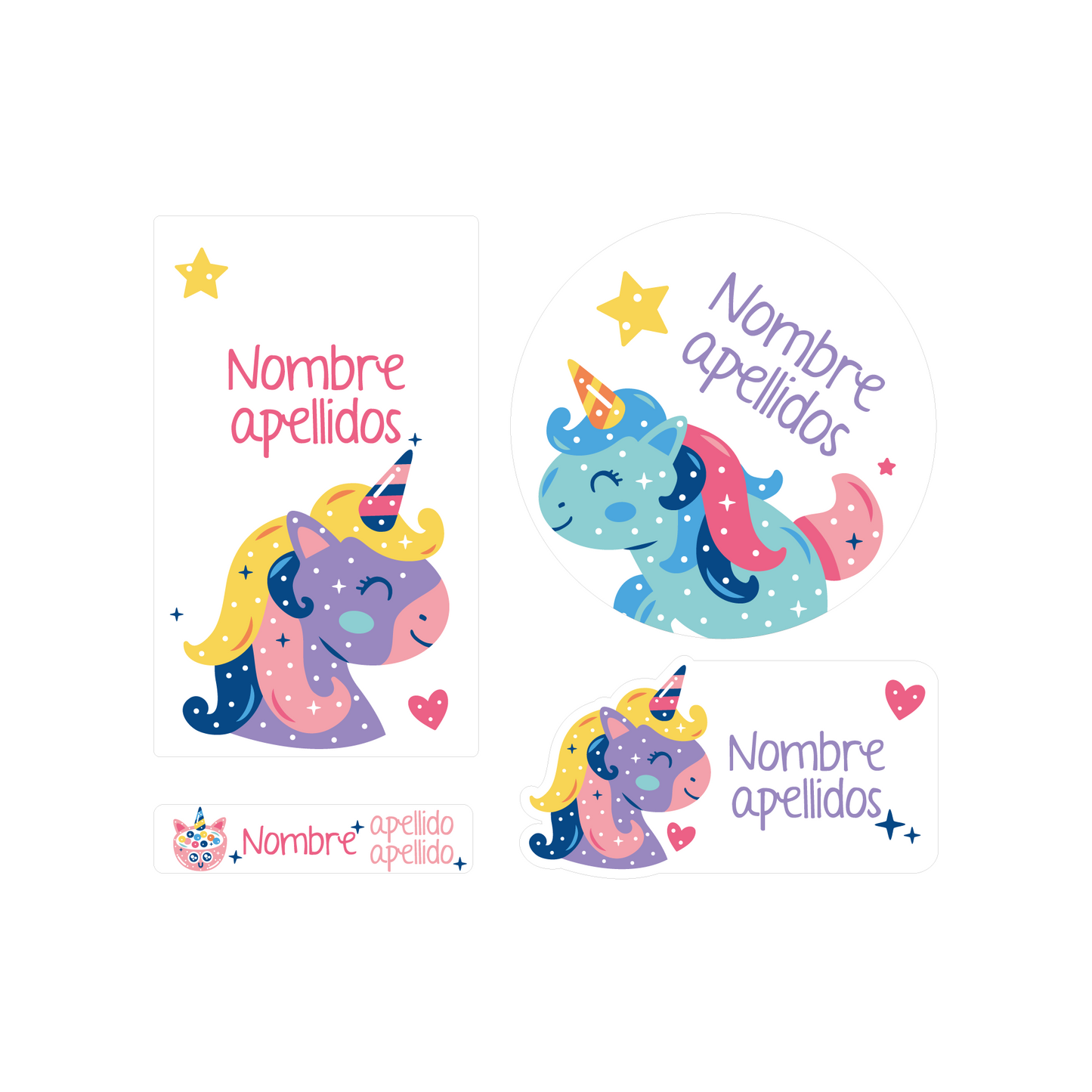 Unicornios de colores