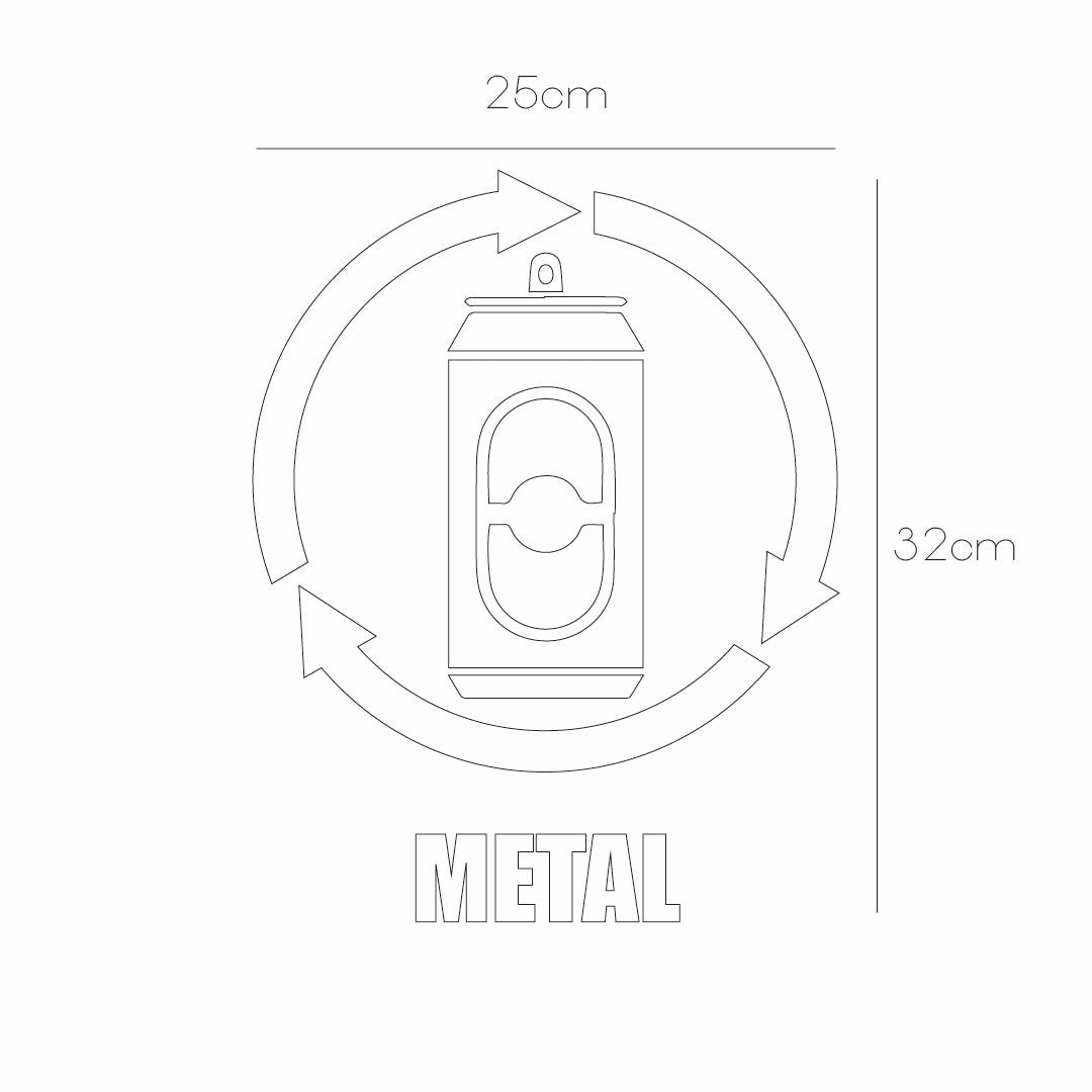 Vinil para bote de basura para metal