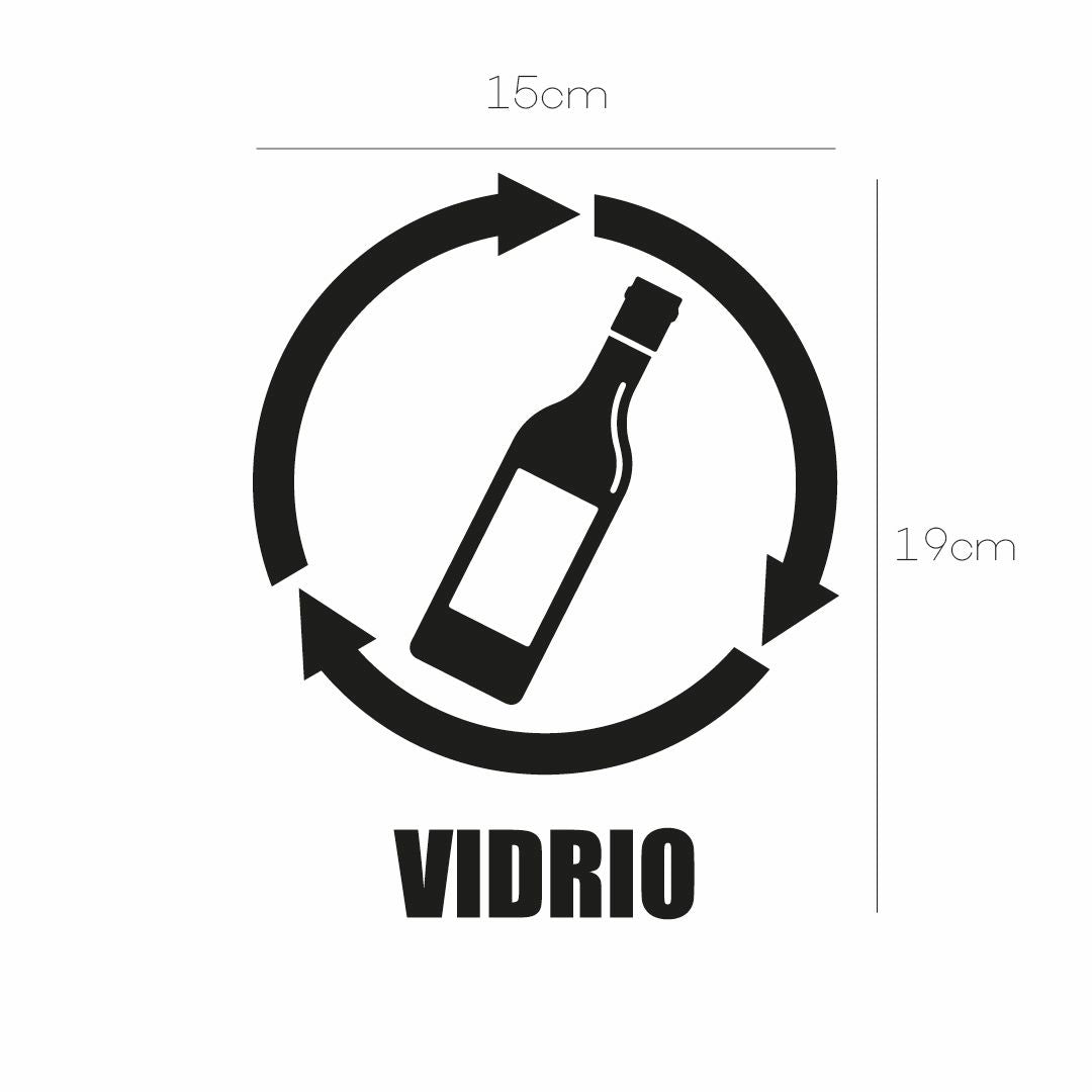 Vinil para bote de basura para vidrio
