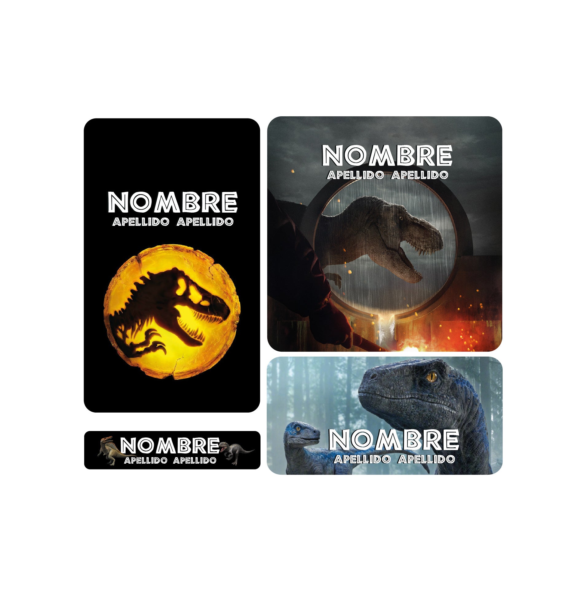 etiquetas escolares, dinosaurios, jurassic